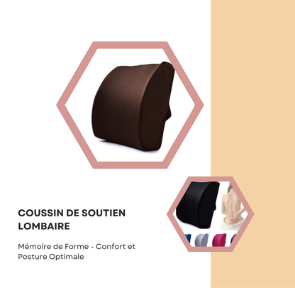 Coussin de Soutien Lombaire en Mémoire de Forme - Confort et Posture Optimale